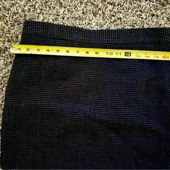 “Midnight Plaid Wool Miniskirt” - Picture 3 of 4